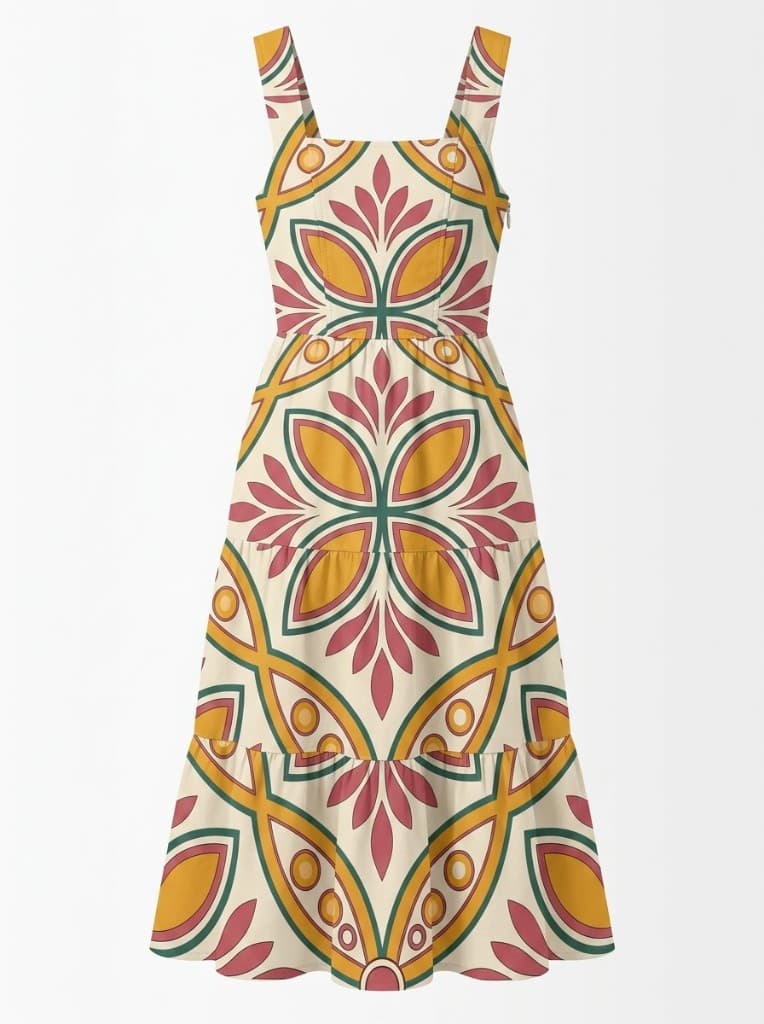 Resort dress coloured sketch