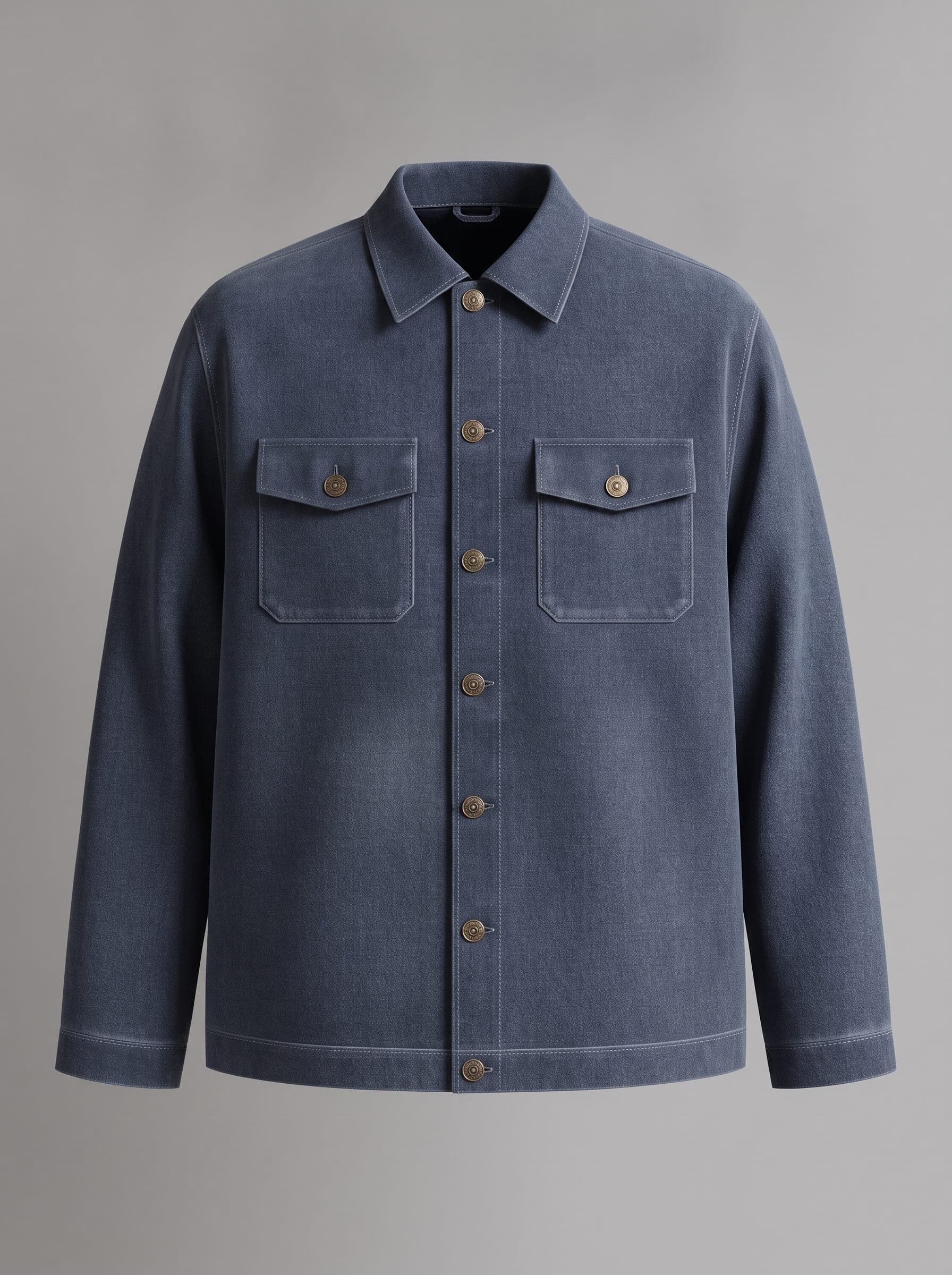 Photoreal mockup of a boxy chore jacket