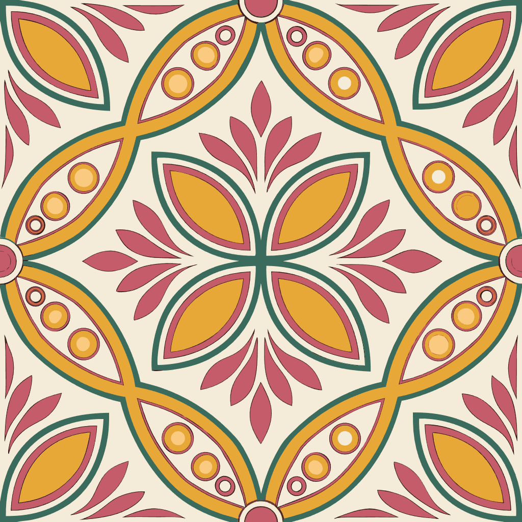 Majolica tile seamless print
